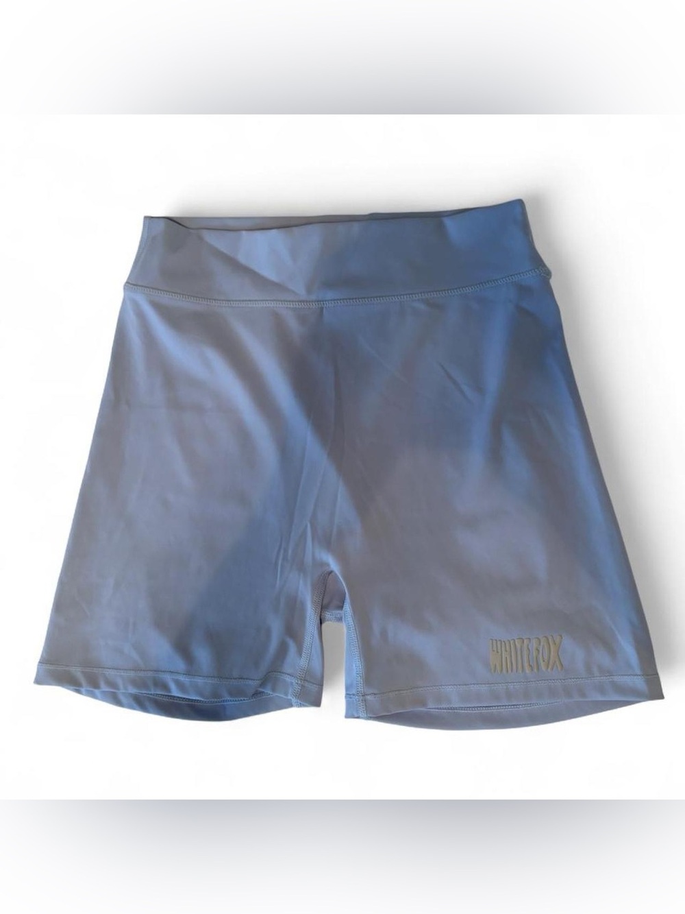🩵 White Fox Seamless Women Baby Blue Spandex Shorts Stretch Activewear Size M